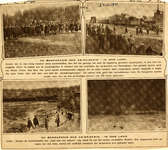 808533 Collage van afbeeldingen betreffende de begrafenis van ex-keizerin Augusta Victoria met marechaussées, ...